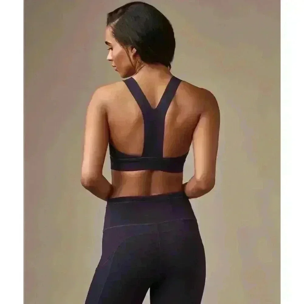 Lululemon Fast And Free Black Grape Bra,‎ Size 6